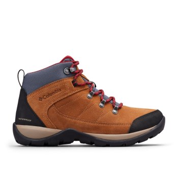 Dámské Turistické Boty Columbia Fire Venture II Suede Waterproof Ankle Hnědé SXWTHI123